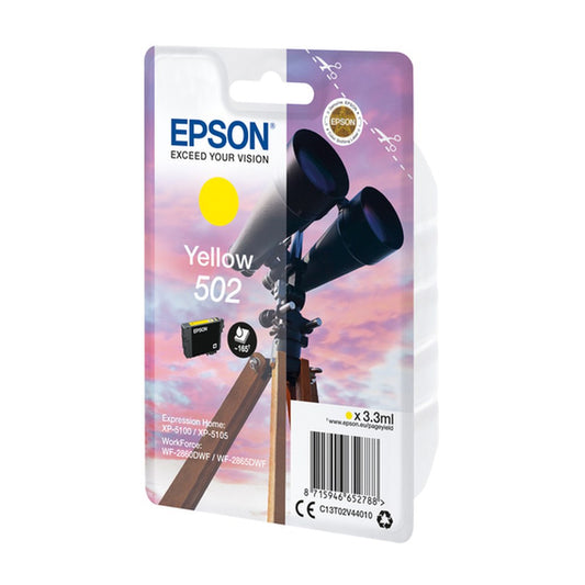 Cartouche d'origine Epson C13T02V44020 / 502 - jaune