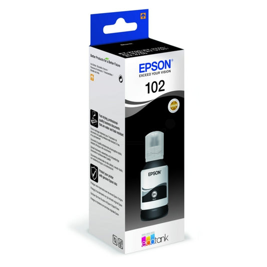 Bouteille d'encre d'origine Epson C13T03R140 / 102 - noire