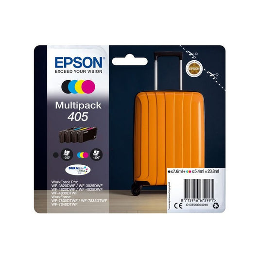 Cartouches d'origines Epson C13T05G64020 / 405 - multipack 4 couleurs : noire, cyan, magenta, jaune