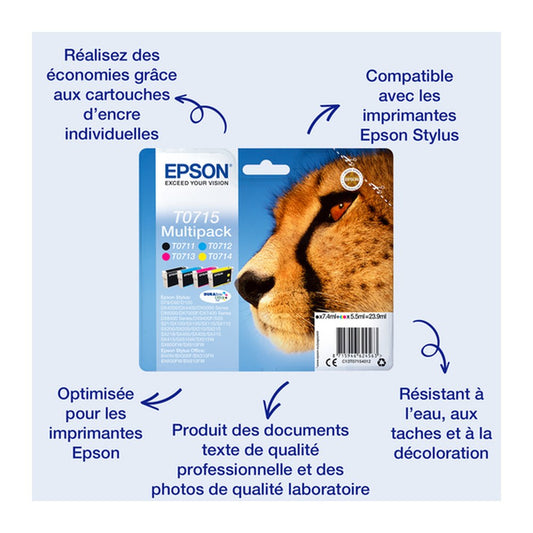 Cartouche d'origine Epson C13T07144012 / T0714 - jaune