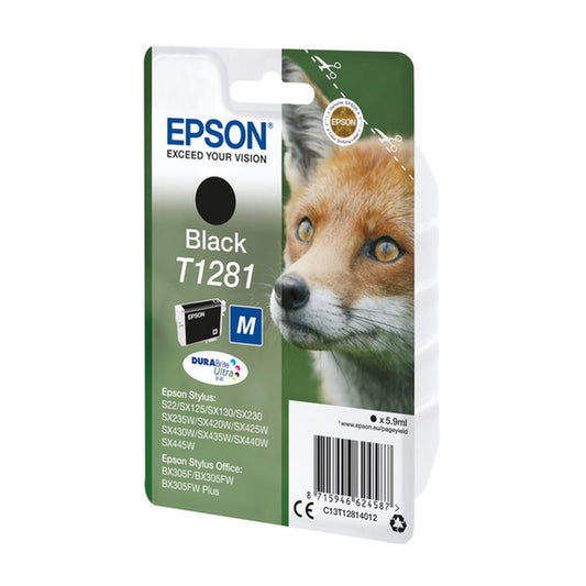 Cartouche d'origine Epson C13T12814012 / T1281 - noire