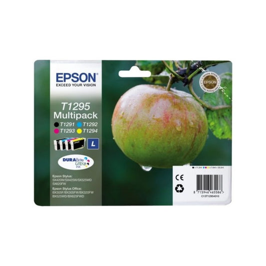 Cartouches d'origines Epson C13T12954012 / T1295 - multipack 4 couleurs : noire, cyan, magenta, jaune