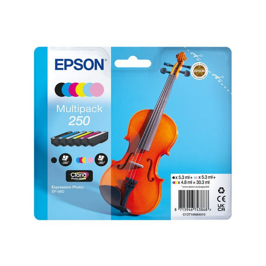 Cartouches d'origines Epson C13T16N84010 / 250 - multipack 6 couleurs : noire, cyan, magenta, jaune