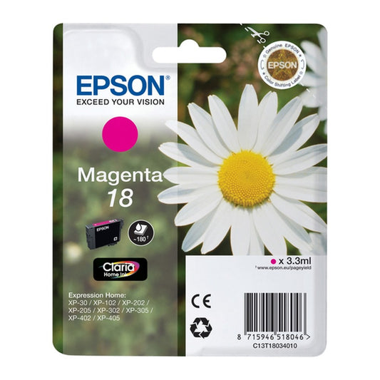 Cartouche d'origine Epson C13T18034010 / 18 - magenta