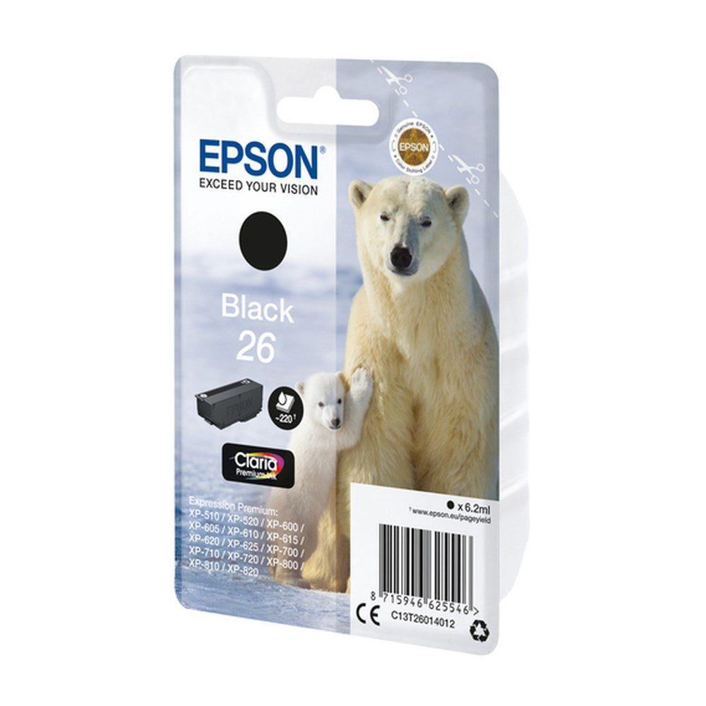 Cartouche d'origine Epson C13T26014012 / 26 - noire