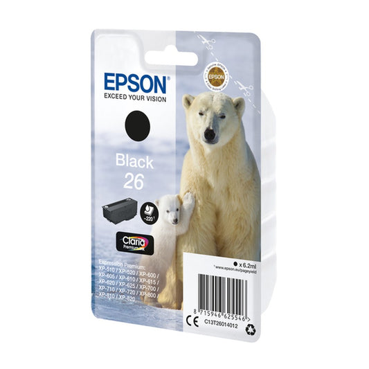 Cartouche d'origine Epson C13T26014022 / 26 - noire