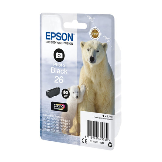 Cartouche d'origine Epson C13T26114012 / 26 - noire