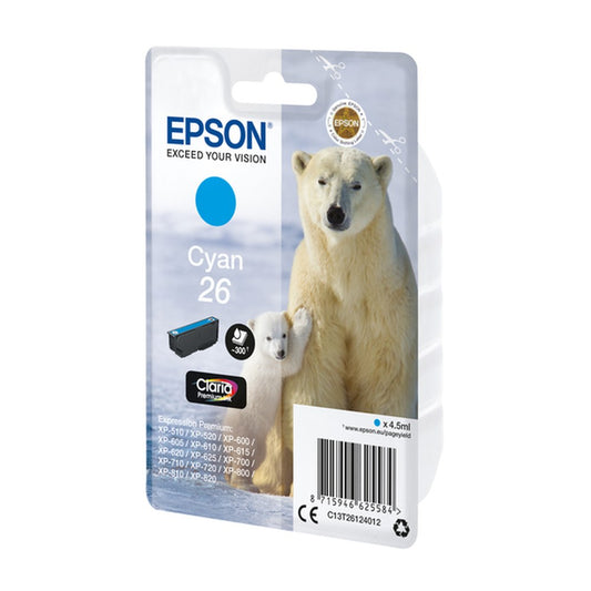 Cartouche d'origine Epson C13T26124022 / 26 - cyan