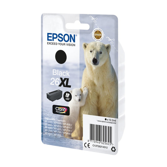 Cartouche d'origine Epson C13T26214022 / 26XL - noire