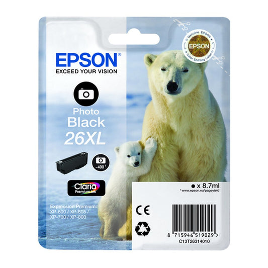 Cartouche d'origine Epson C13T26314010 / 26XL - noire