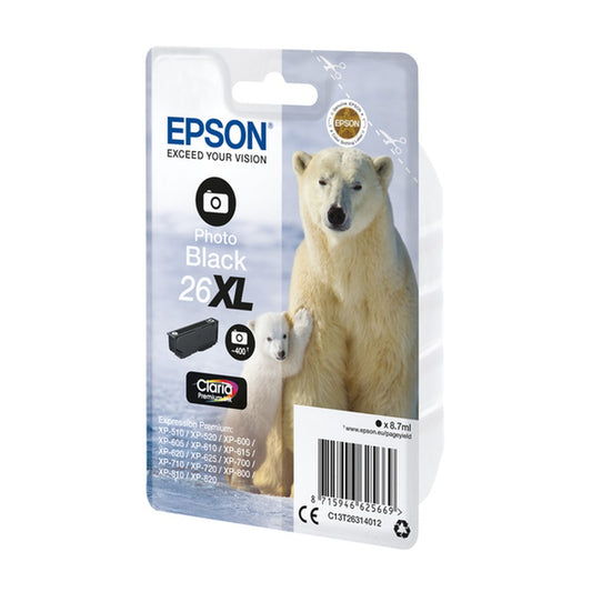 Cartouche d'origine Epson C13T26314012 / 26XL - noire