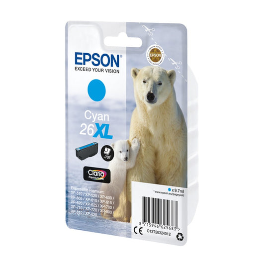 Cartouche d'origine Epson C13T26324022 / 26XL - cyan