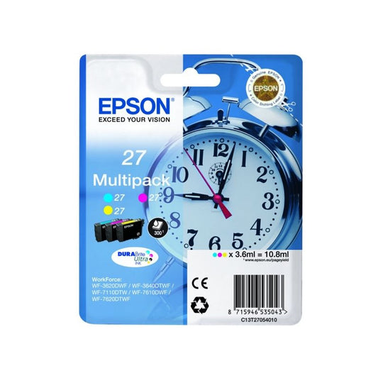 Cartouches d'origines Epson C13T27054010 / 27 - multipack 3 couleurs : cyan, magenta, jaune