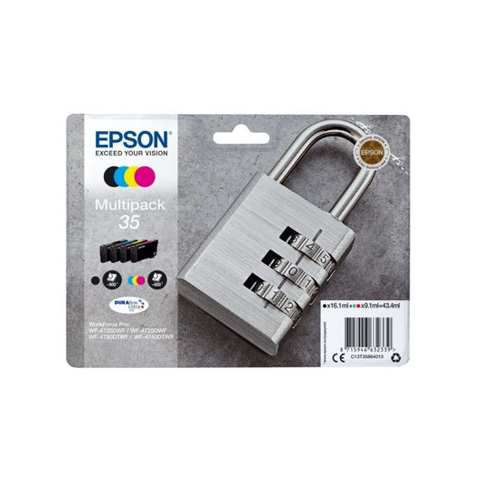 Cartouches d'origines Epson C13T35864010 / 35 - multipack 4 couleurs : noire, cyan, magenta, jaune