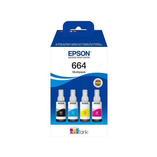 Cartouches d'origines Epson C13T66464A / 664 - multipack 4 couleurs : noire, cyan, magenta, jaune