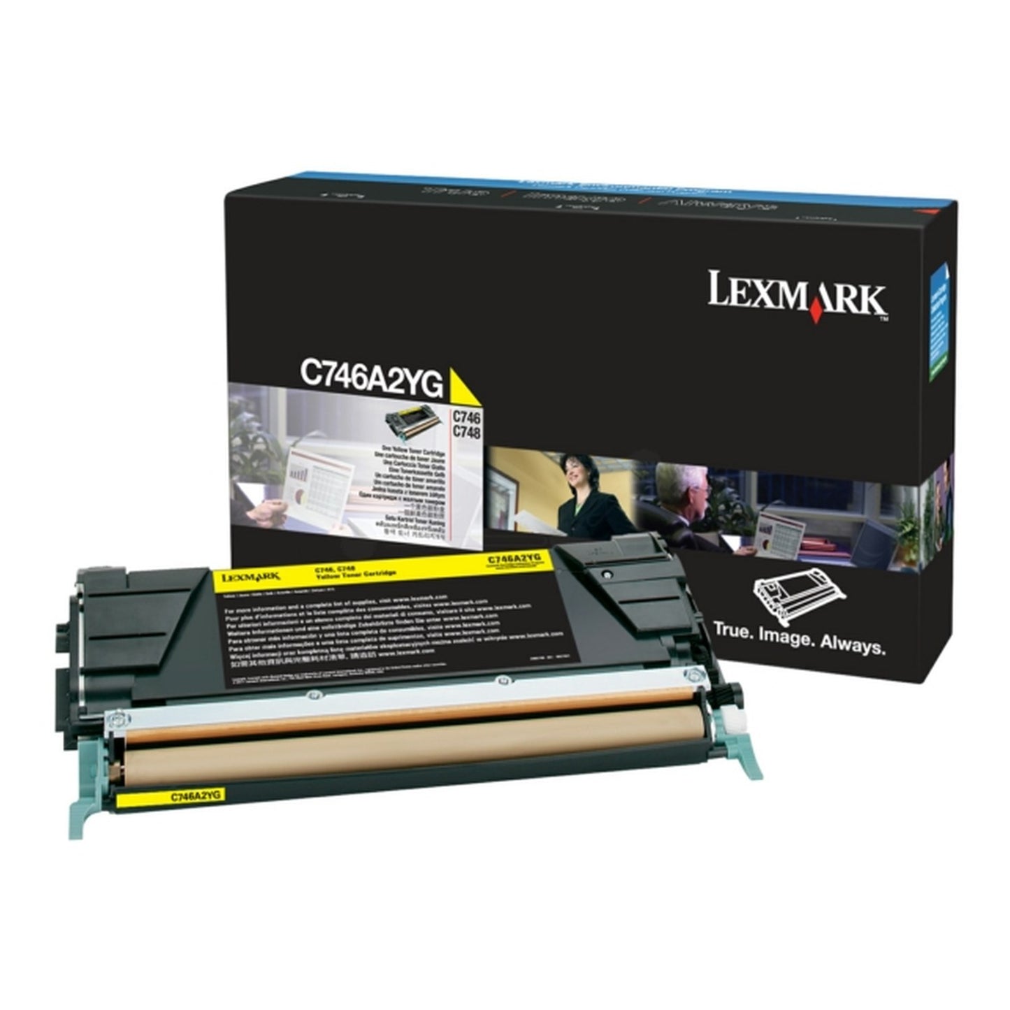 Toner d'origine Lexmark C746A2YG - jaune