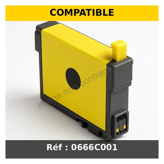 Bouteille d'encre compatible Canon 0666C001 / GI-490 Y - jaune