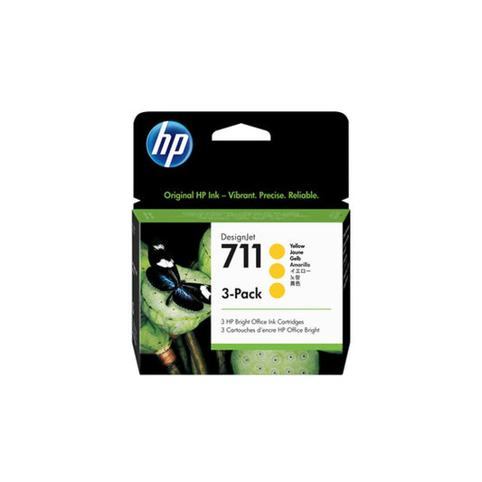 Cartouche d'origine HP CZ136A / 711 - jaune - pack de 3