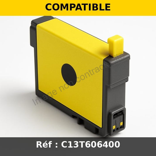 Cartouche Jet d'encre Compatible Epson T6064 Yellow (220 ml)