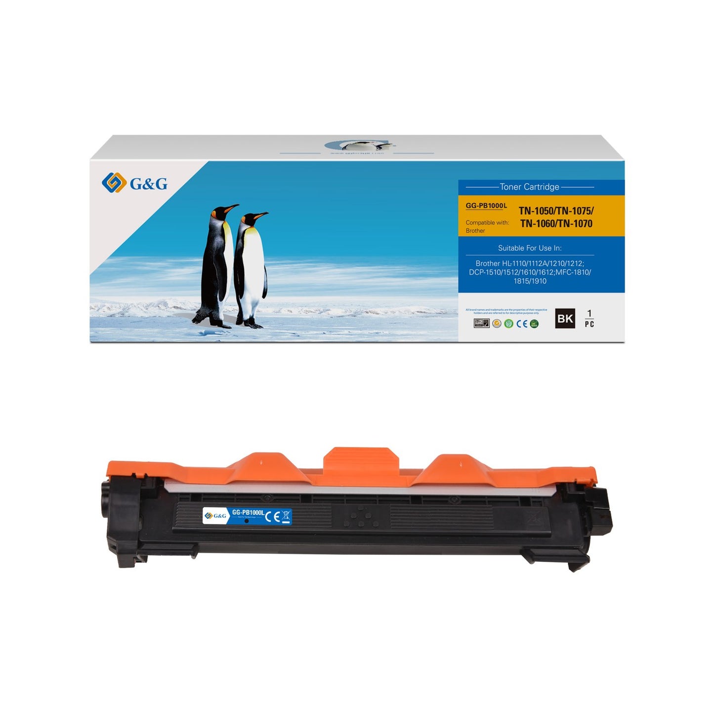 Toner compatible premium Brother TN1050XL - noir