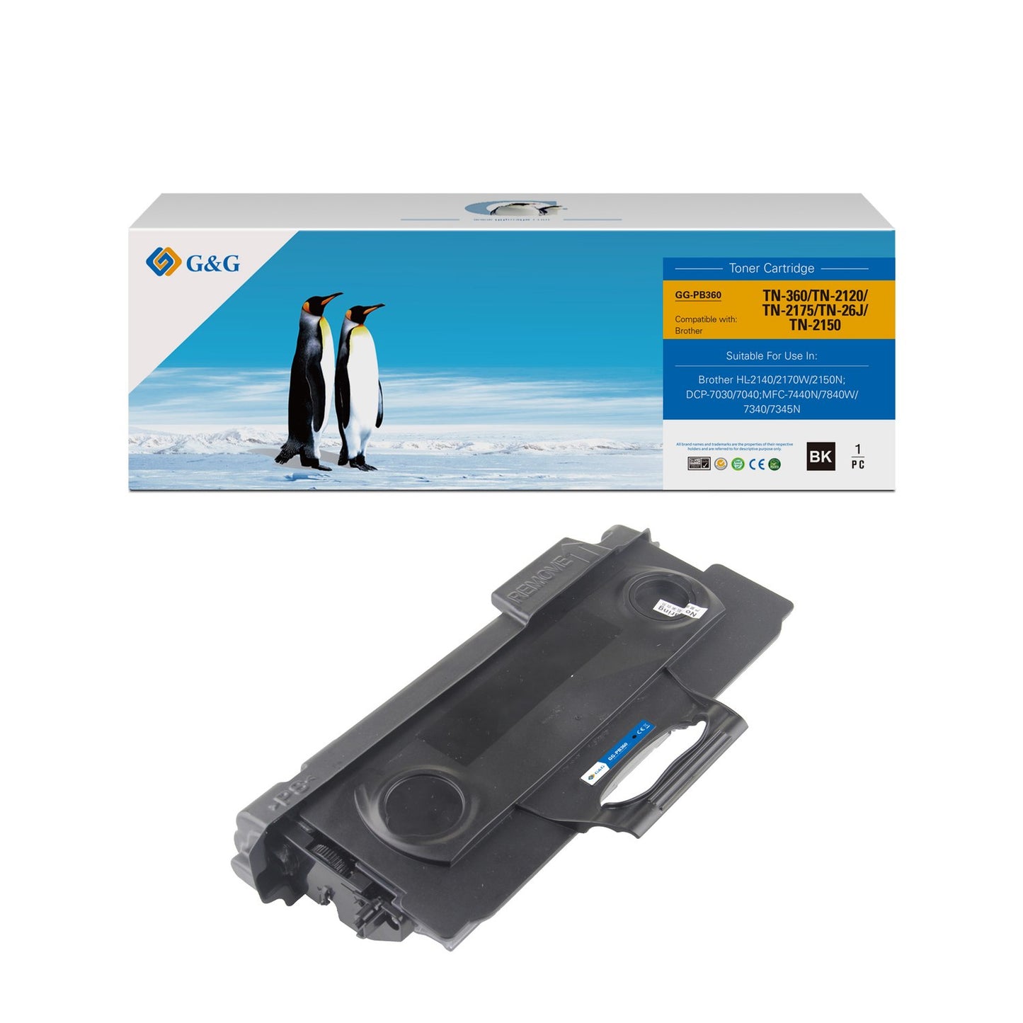 Toner compatible premium Brother TN2120 - noir