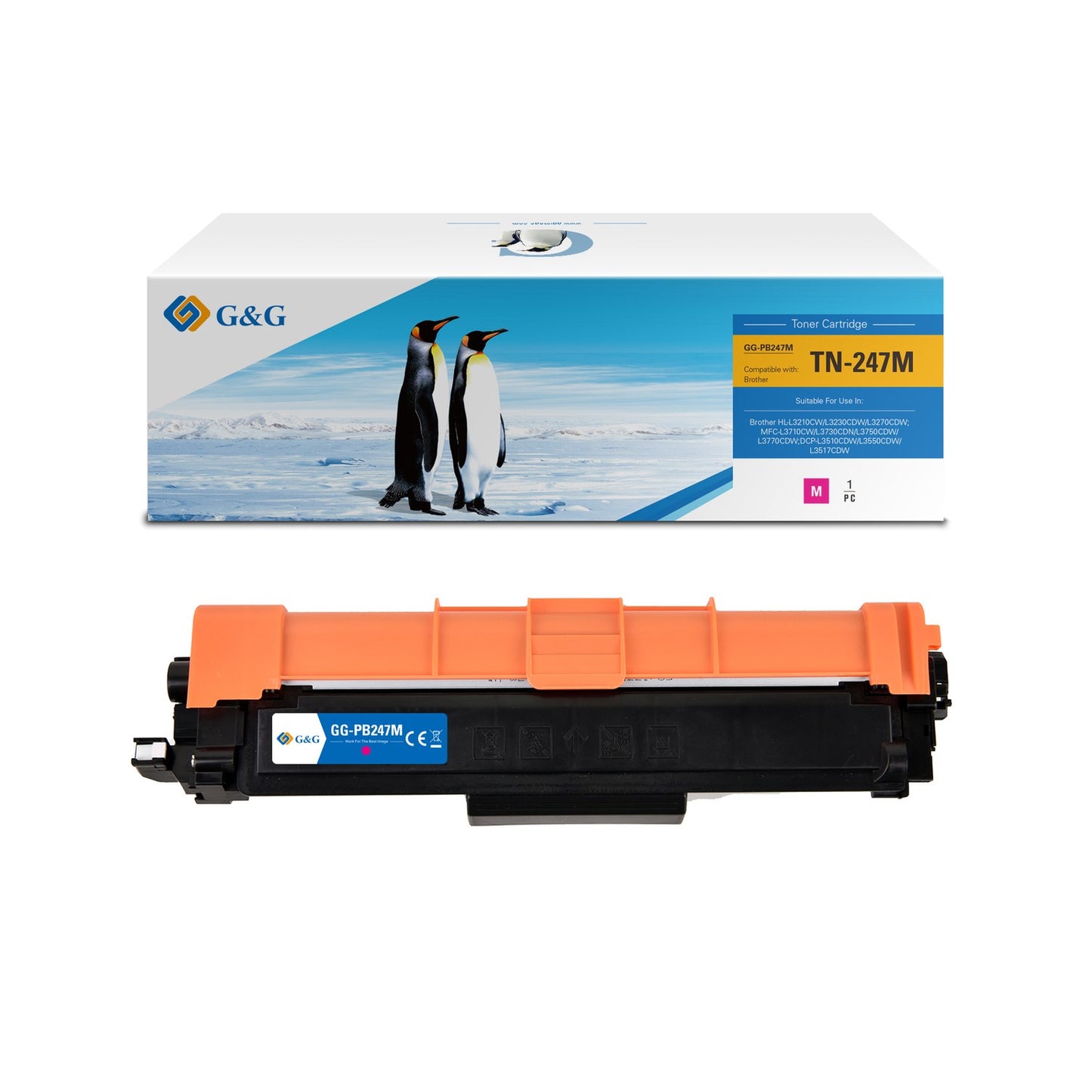 Toner compatible premium Brother TN247M - magenta