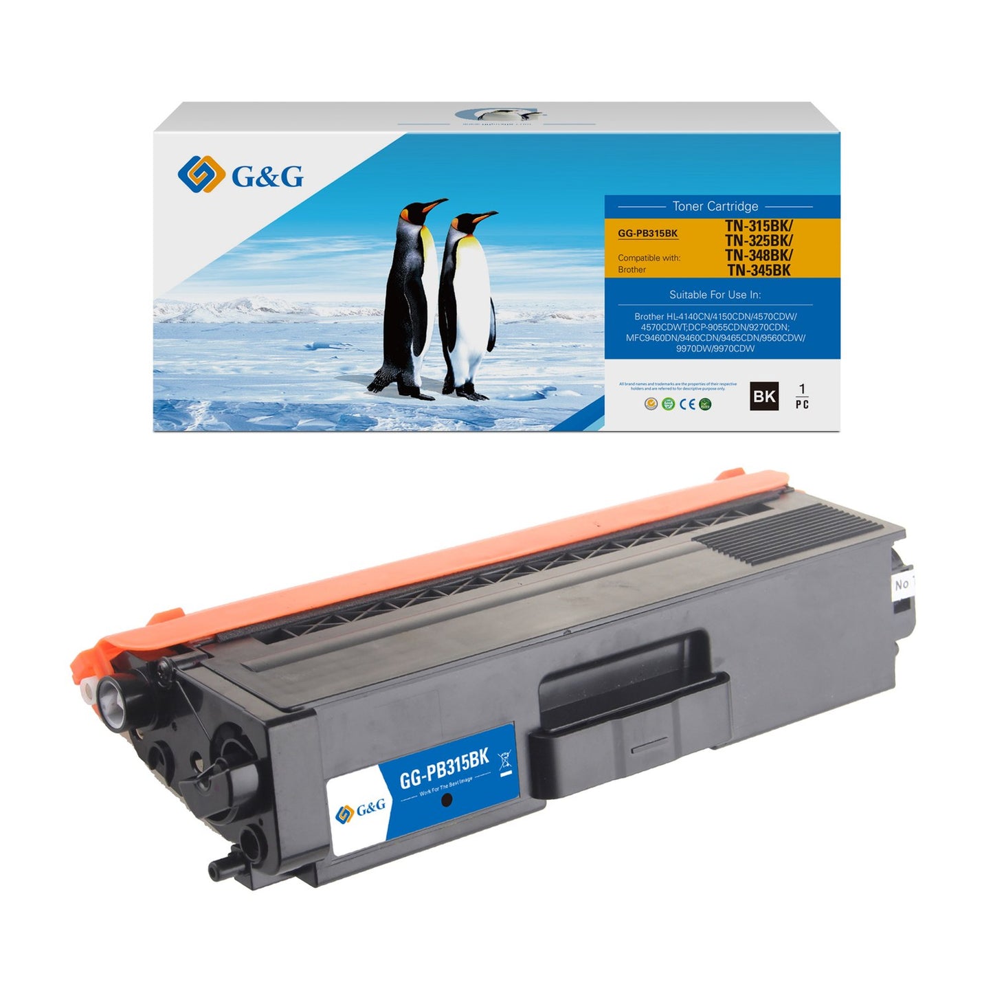 Toner compatible premium Brother TN325BK - noir