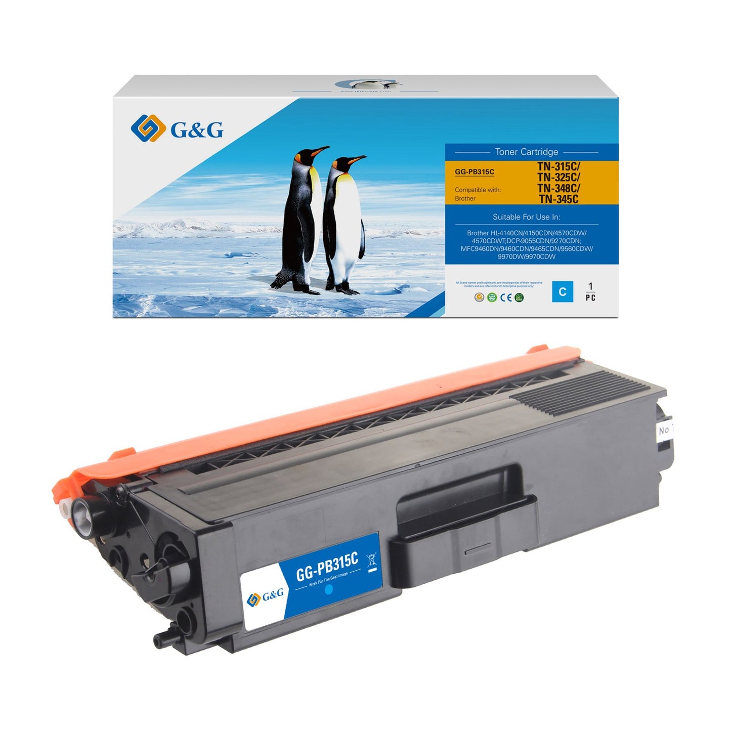 Toner compatible premium Brother TN325C - cyan