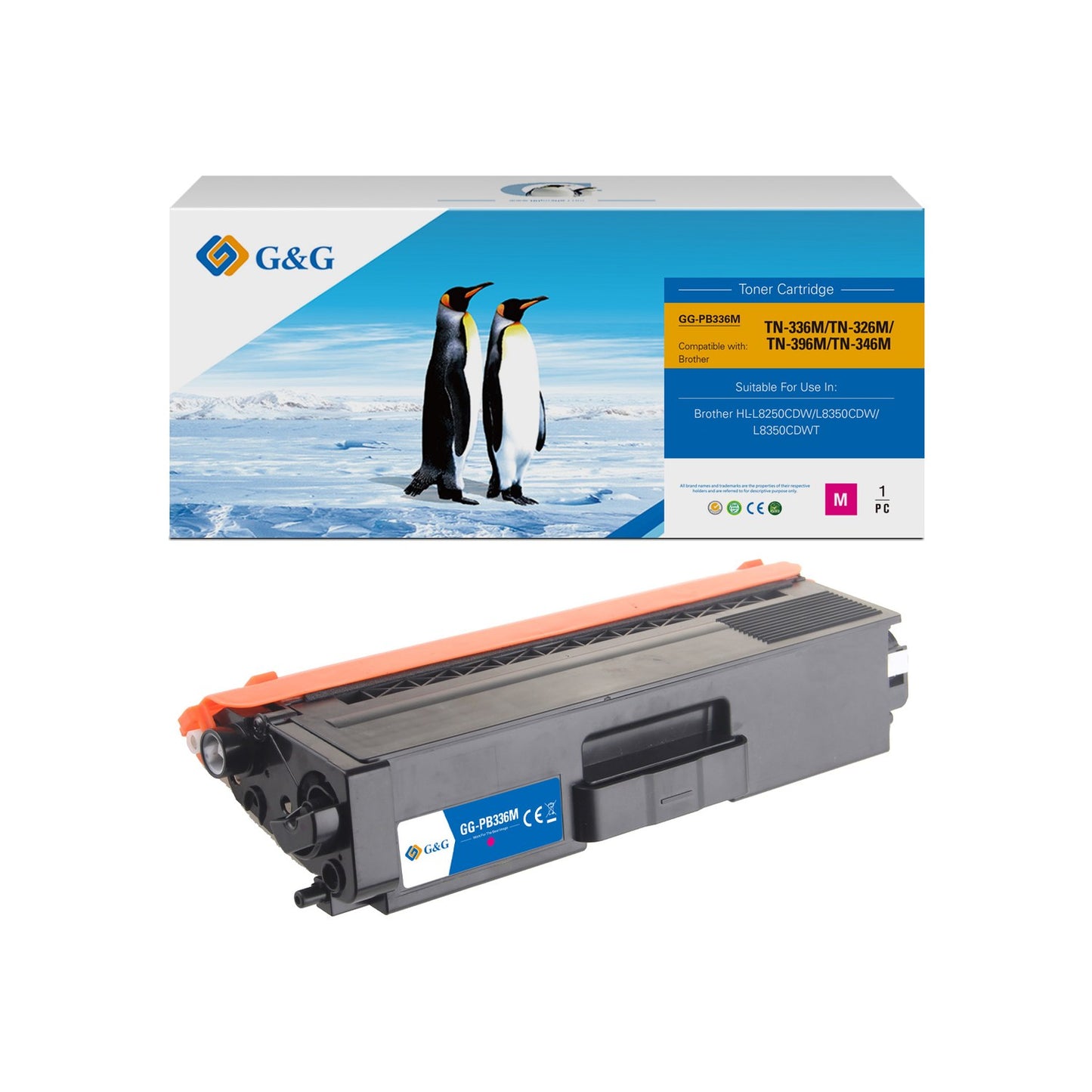 Toner compatible premium Brother TN326M - magenta