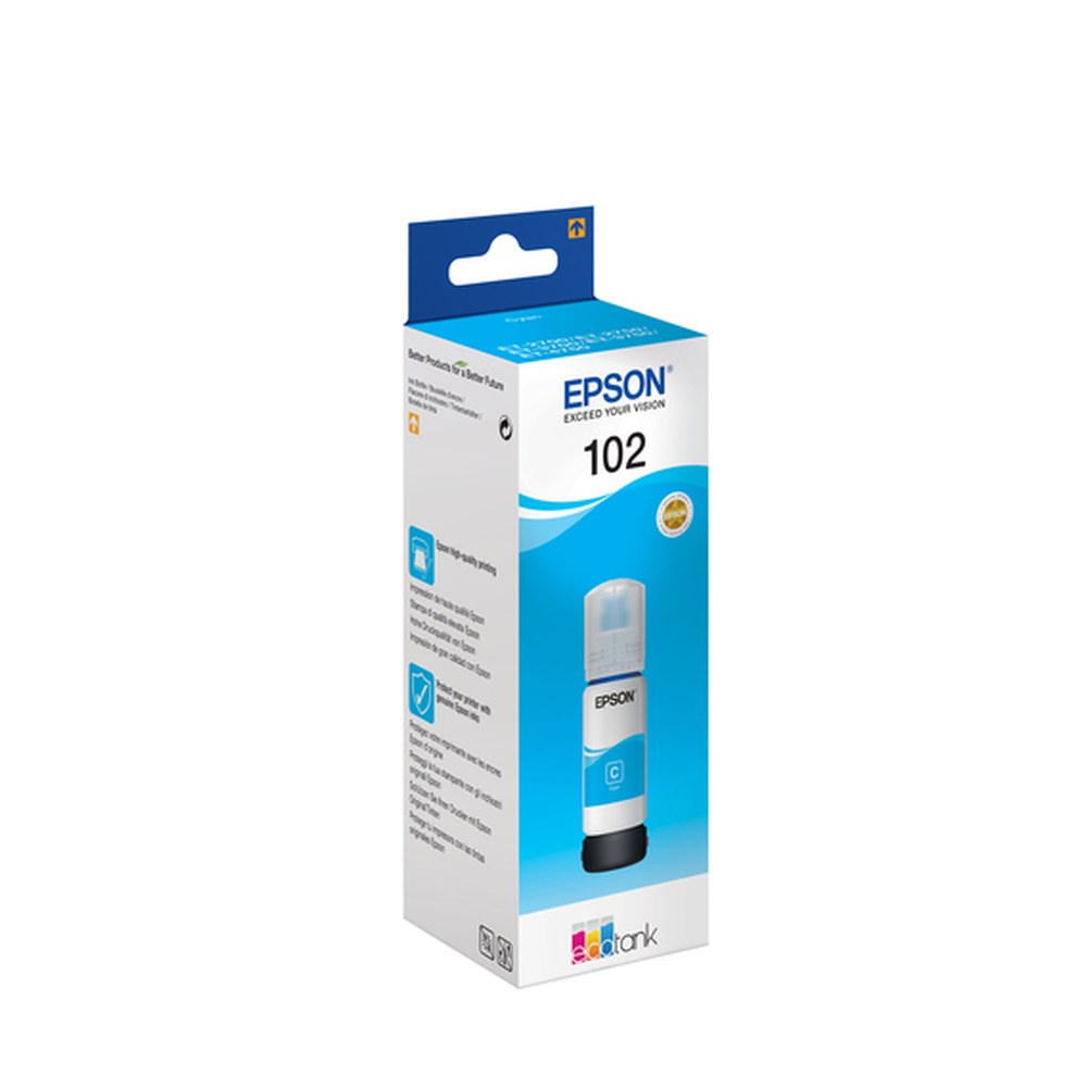 Bouteille d'encre compatible premium Epson C13T03R240 / 102 - cyan