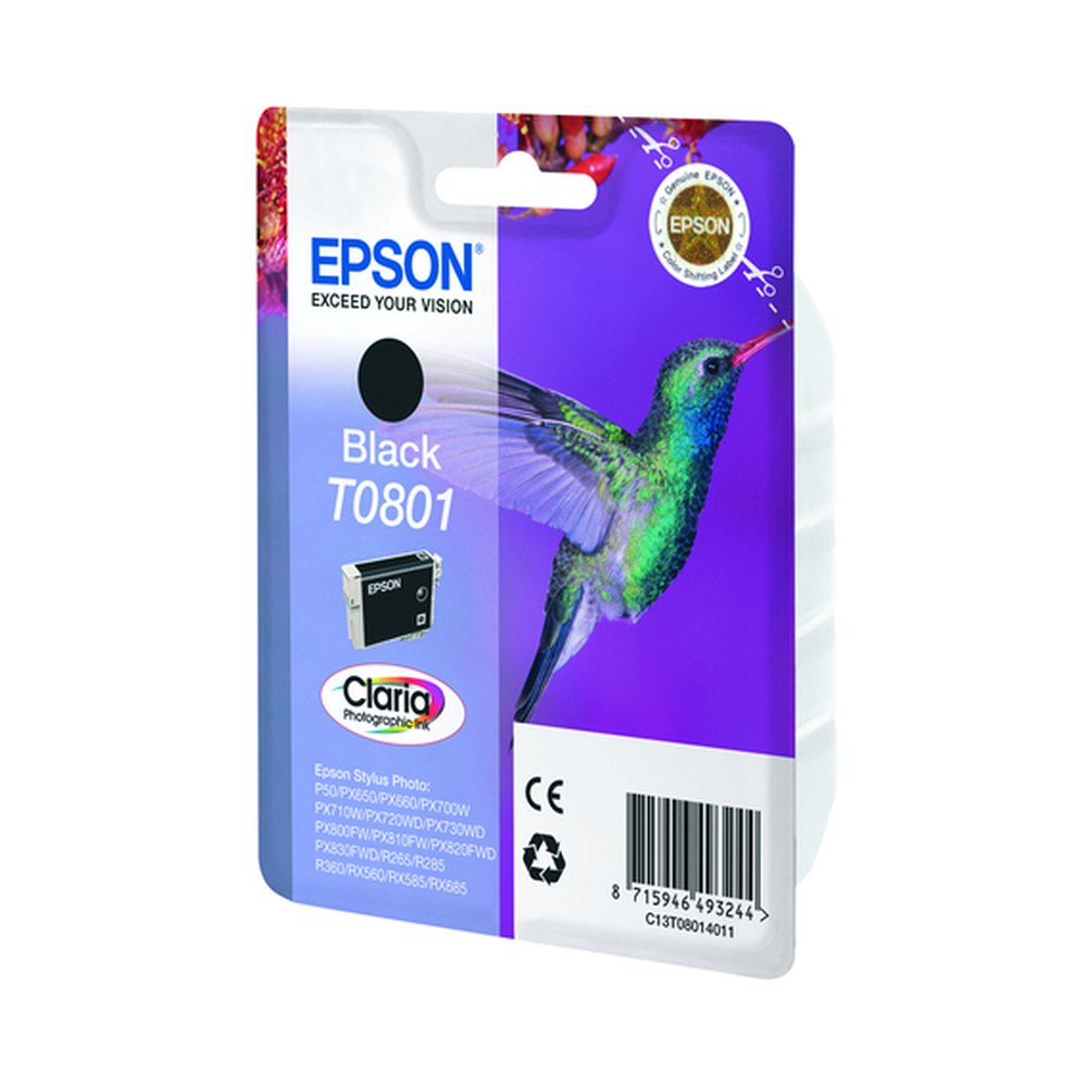 Cartouche compatible premium Epson C13T08014011 / T0801 - noire
