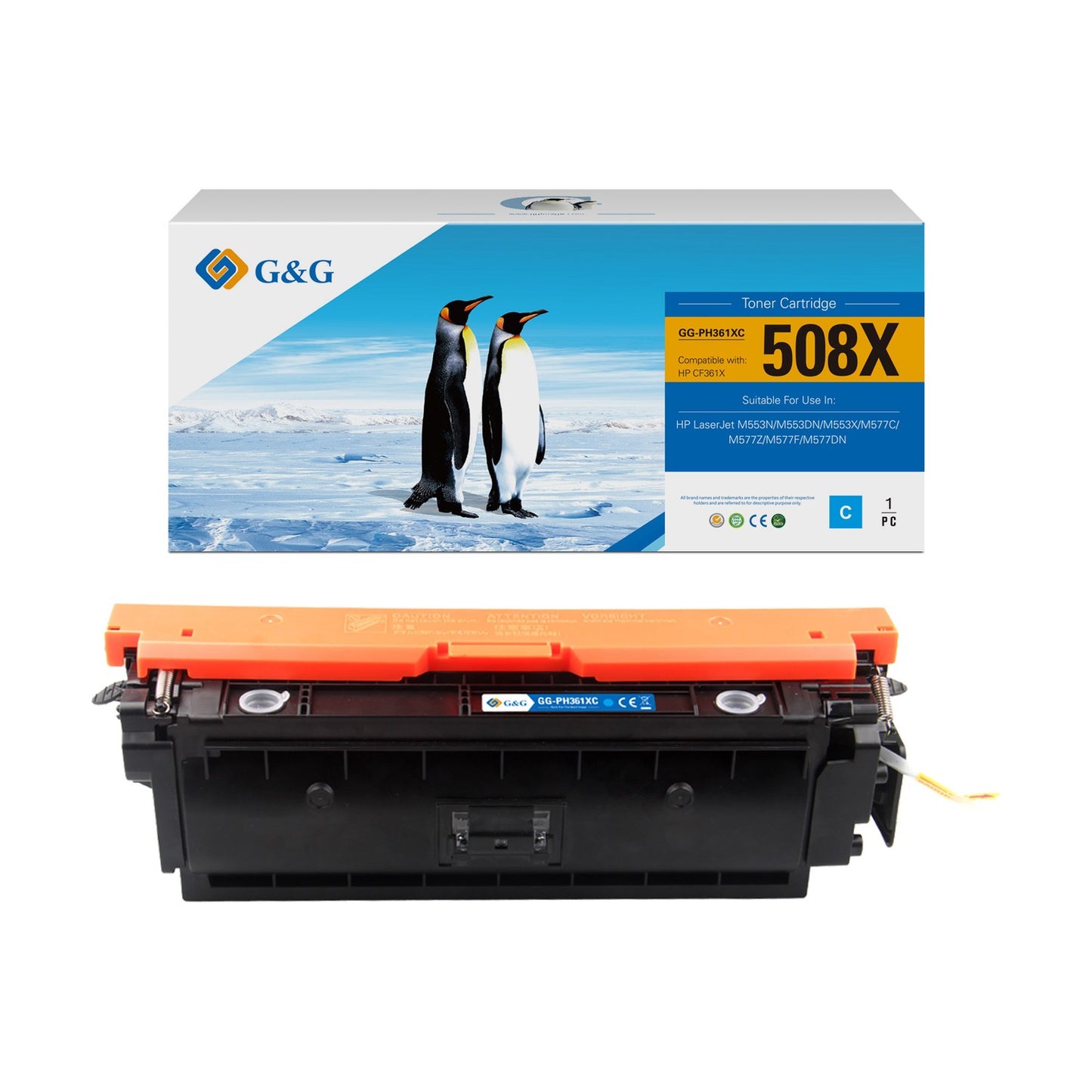 Toner compatible premium HP CF361XC / 508X - cyan