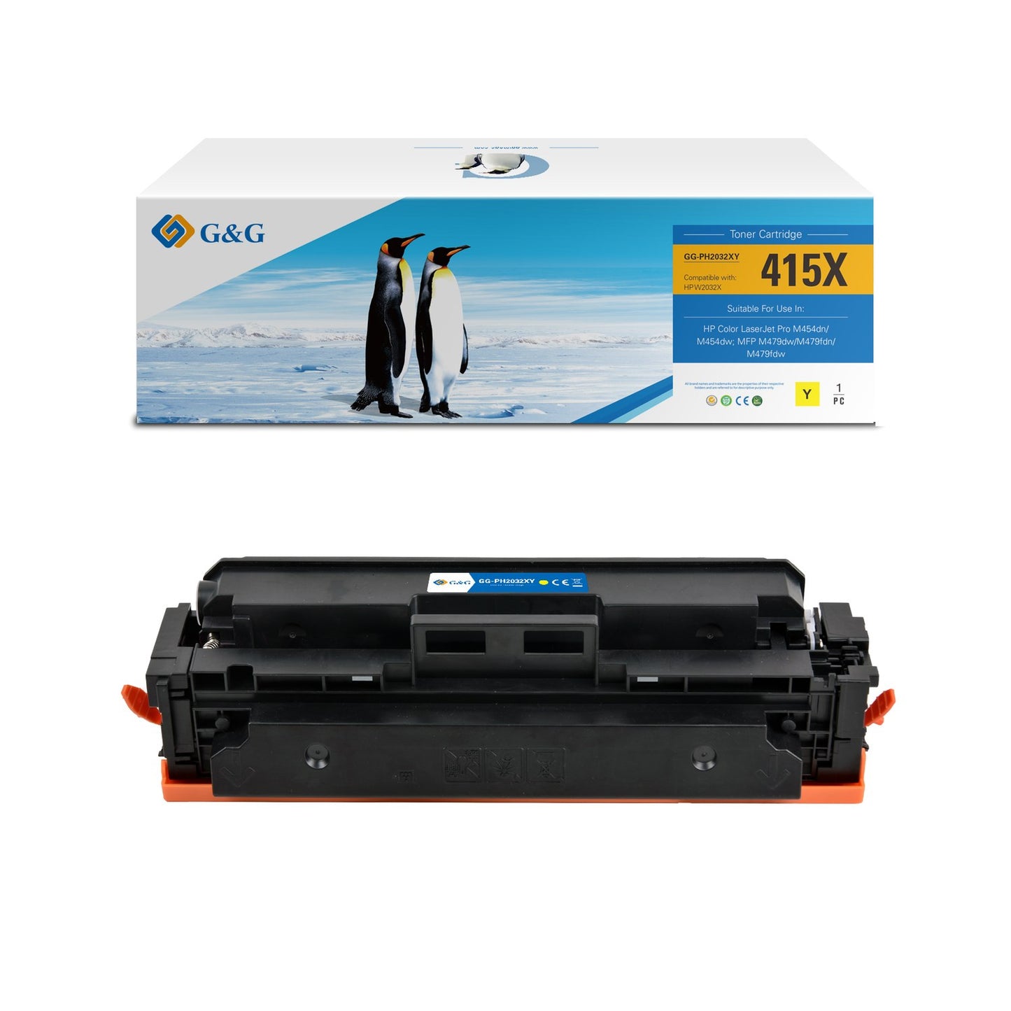 Toner compatible premium HP W2032XC / 415X - jaune