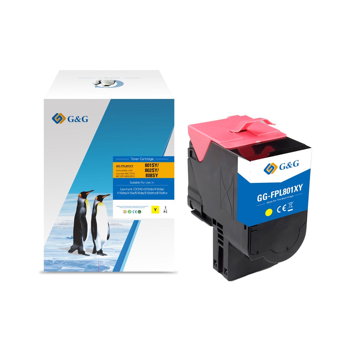 Toner compatible premium Lexmark 80C2SYE / 802SY - jaune