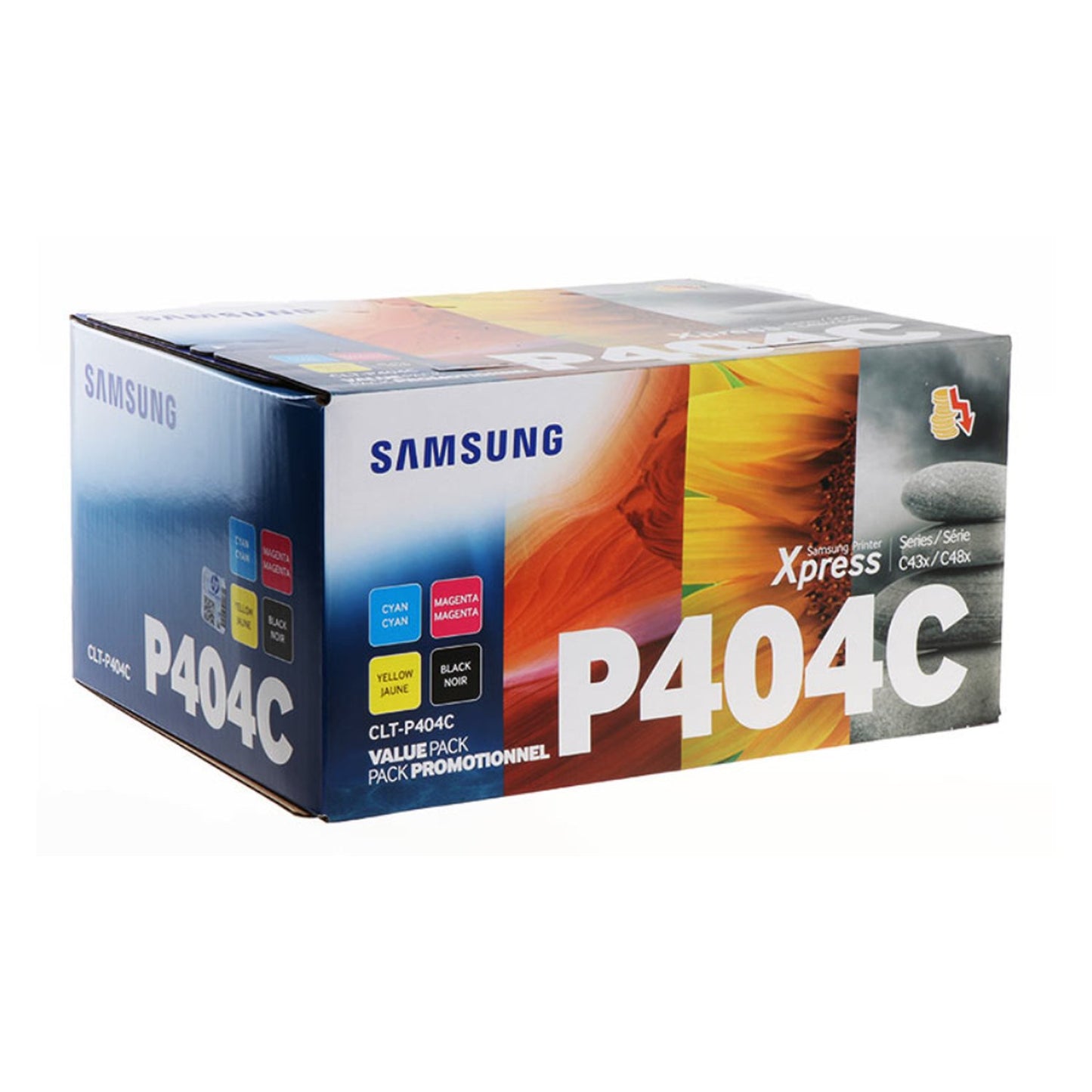 Toners compatibles premiums Samsung CLTP404CELS / P404C - multipack 4 couleurs : noir, cyan, magenta, jaune