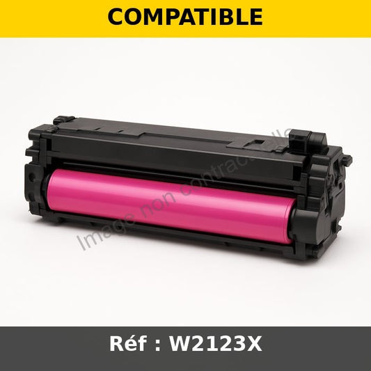 Cartouche Laser Compatible HP 212X (W2123X) - Magenta - Format XL 10000 copies