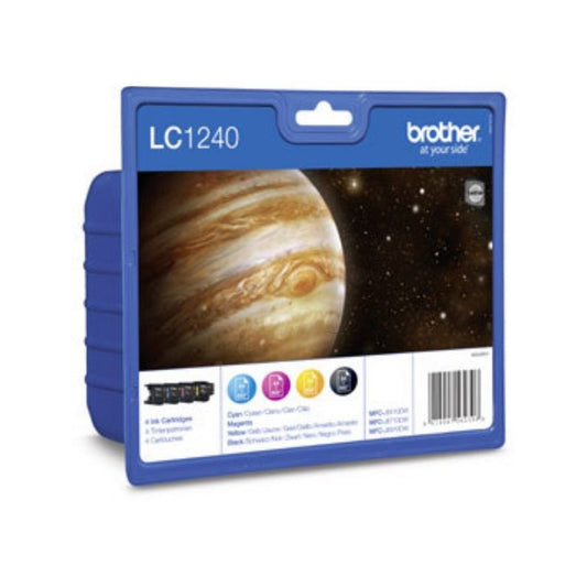 Cartouches d'origines Brother LC1240VALBP - multipack 4 couleurs : noire, cyan, magenta, jaune