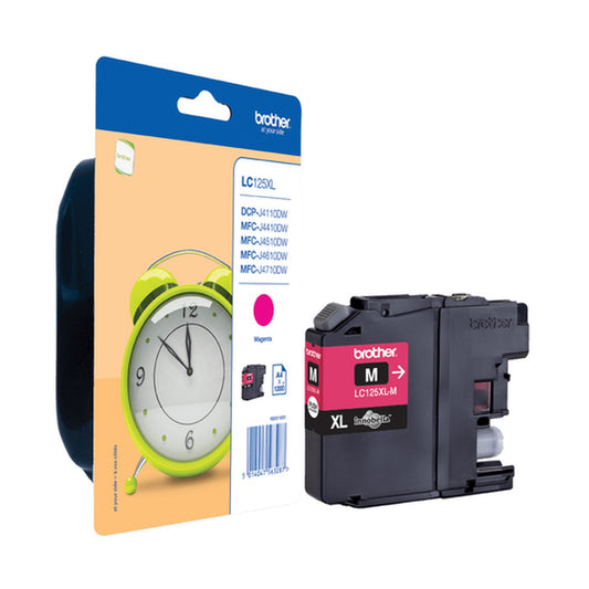 Cartouche d'origine Brother LC125XLMBP - magenta