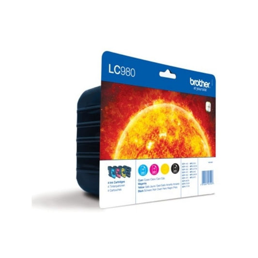 Cartouches d'origines Brother LC980VALBP - multipack 4 couleurs : noire, cyan, magenta, jaune