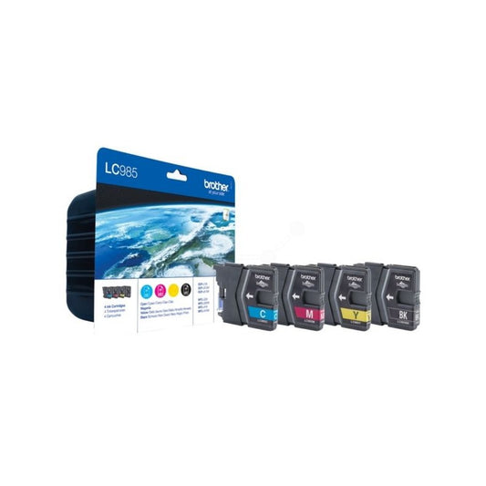 Cartouches d'origines Brother LC985VALBP - multipack 4 couleurs : noire, cyan, magenta, jaune
