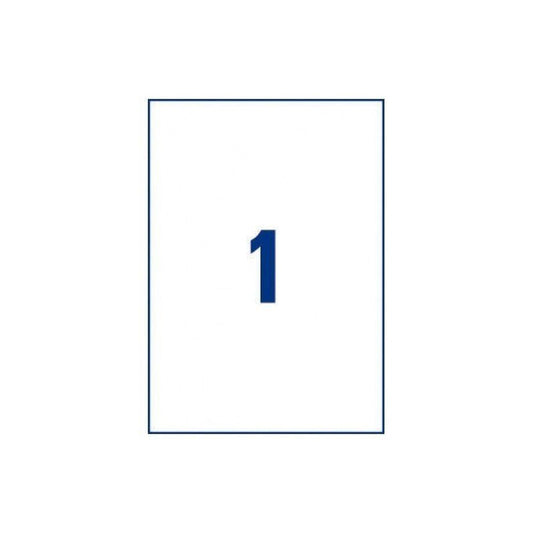 Etiquettes Adhésives Autocollantes 1 par page - 100 pages A4