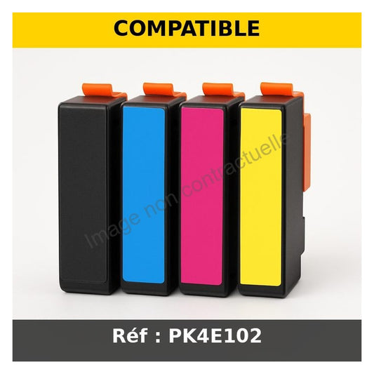 Bouteille d'encre compatible - 102 / C13T03R640 Epson - Multipack 4 couleurs (BK,C,M,Y)