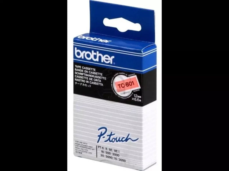 Ruban cassette d'origine Brother TCB01 - noir, orange