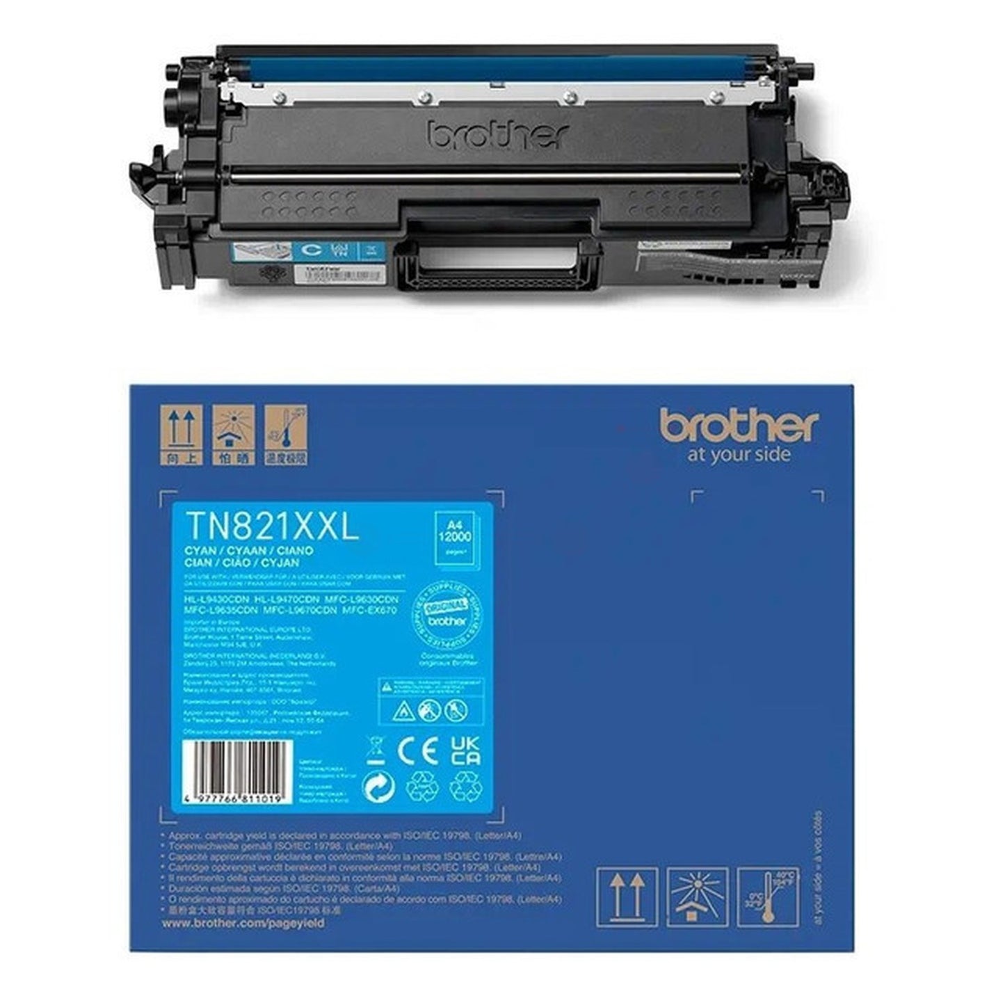 Toner d'origine Brother TN821XXLC - cyan