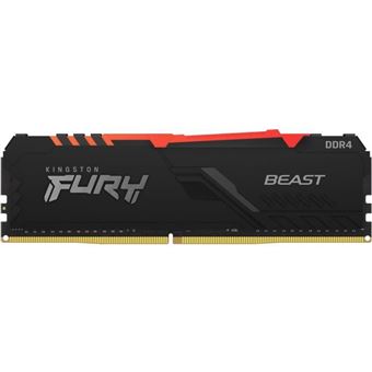 Barrette mémoire 8Go DIMM DDR4 Kingston Fury Beast RGB  3600Mhz (Noir)