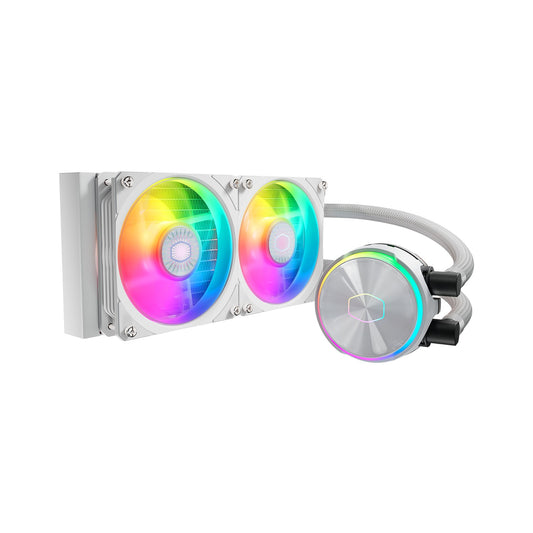Kit Watercooling AIO Cooler Master MasterLiquid PL-Flux RGB - 240mm (Blanc)