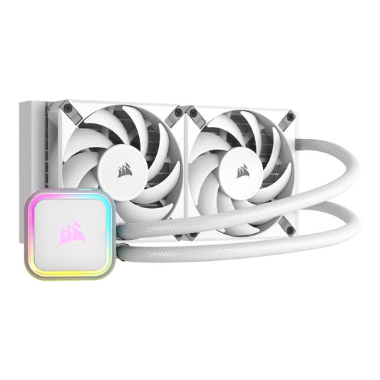 Kit Watercooling AIO Corsair iCue H100i Elite RGB - 240mm (Blanc)