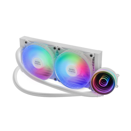 Kit Watercooling AIO Mars Gaming ML-One RGB - 240mm (Blanc)