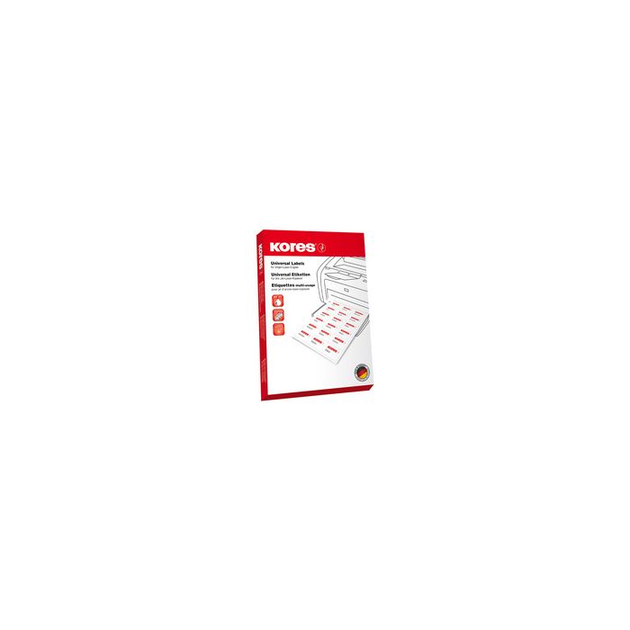 Kores Etiquette universelle, détachable, 70 x 37 mm, blanc