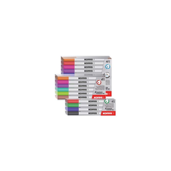 Kores Marqueur non permanent "K MARKER W1", étui de 10
